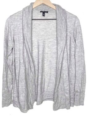 Eileen Fisher 100% Cashmere Open Cardigan Gray Minimalist Cozy Luxe Small